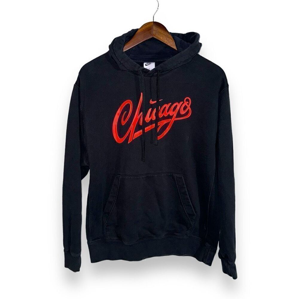 Nike Chicago Bulls Dri-Fit Cotton Pullover Hoodie M